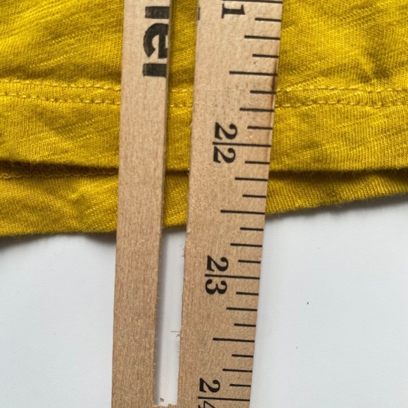 Anthropologie Ett:twa Twist Front Top Short Sleeve Size XS Yellow - Picture 9 of 9